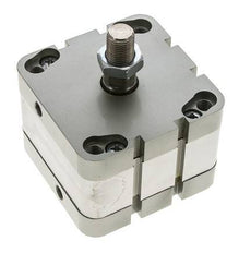 ISO 21287 Vérin Compact à Double Effet 80-15mm - Magnétique - Tige Filetée