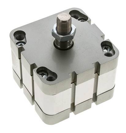 ISO 21287 Vérin Compact à Double Effet 80-15mm - Magnétique - Tige Filetée