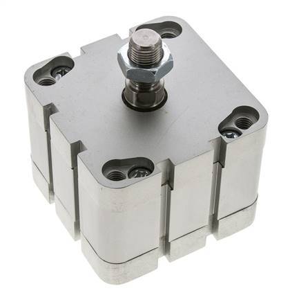 ISO 21287 Vérin Compact à Double Effet 80-20mm - Magnétique - Tige Filetée