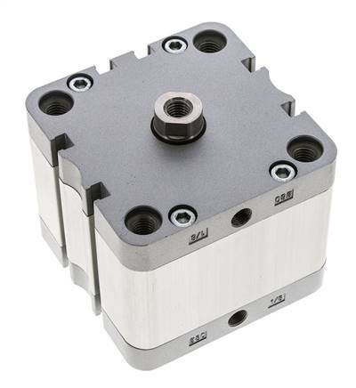 ISO 21287 Vérin Compact à Double Effet 80-25mm - Magnétique