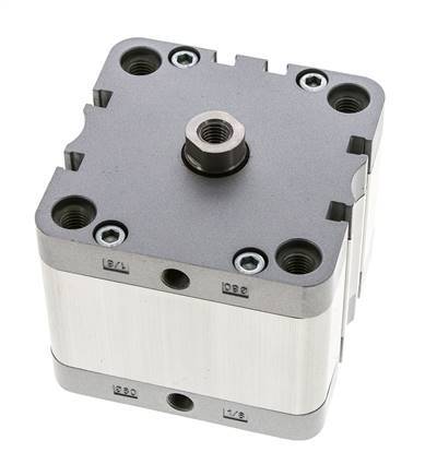 ISO 21287 Vérin Compact à Double Effet 80-25mm - Magnétique
