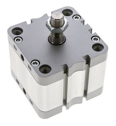ISO 21287 Vérin Compact à Double Effet 80-25mm - Magnétique - Tige Filetée