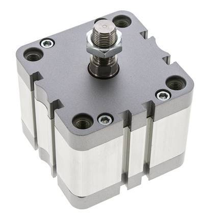 ISO 21287 Vérin Compact à Double Effet 80-25mm - Magnétique - Tige Filetée