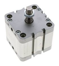 ISO 21287 Vérin Compact à Double Effet 80-30mm - Magnétique - Tige Filetée