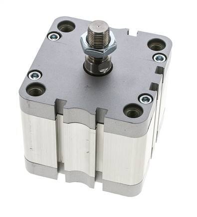 ISO 21287 Vérin Compact à Double Effet 80-30mm - Magnétique - Tige Filetée