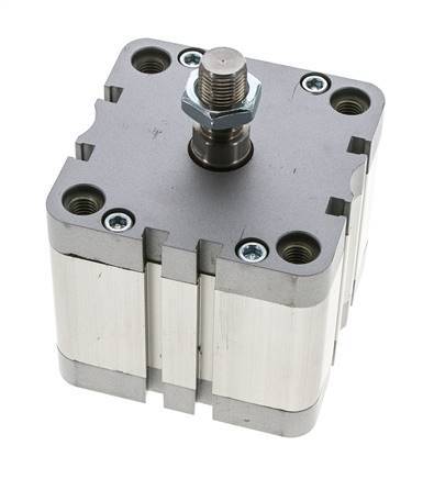 ISO 21287 Vérin Compact à Double Effet 80-30mm - Magnétique - Tige Filetée