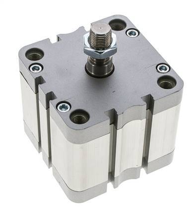 ISO 21287 Vérin Compact à Double Effet 80-30mm - Magnétique - Tige Filetée