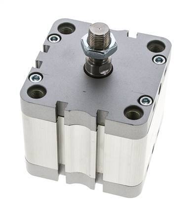 ISO 21287 Vérin Compact à Double Effet 80-30mm - Magnétique - Tige Filetée
