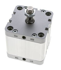 ISO 21287 Vérin Compact à Double Effet 80-40mm - Magnétique - Tige Filetée
