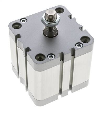 ISO 21287 Vérin Compact à Double Effet 80-40mm - Magnétique - Tige Filetée