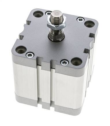 ISO 21287 Vérin Compact à Double Effet 80-40mm - Magnétique - Tige Filetée