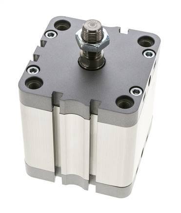 ISO 21287 Vérin Compact à Double Effet 80-50mm - Magnétique - Tige Filetée