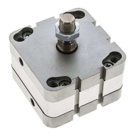 ISO 21287 Vérin Compact à Double Effet 80-5mm - Magnétique - Tige Filetée