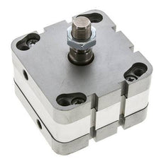 ISO 21287 Vérin Compact à Double Effet 80-5mm - Magnétique - Tige Filetée