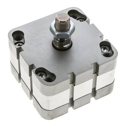ISO 21287 Vérin Compact à Double Effet 80-5mm - Magnétique - Tige Filetée