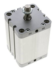 ISO 21287 Vérin Compact à Double Effet 80-80mm - Magnétique - Tige Filetée