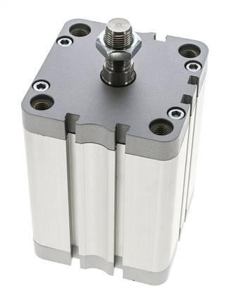 ISO 21287 Vérin Compact à Double Effet 80-80mm - Magnétique - Tige Filetée
