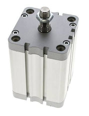 ISO 21287 Vérin Compact à Double Effet 80-80mm - Magnétique - Tige Filetée
