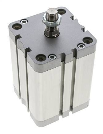 ISO 21287 Vérin Compact à Double Effet 80-80mm - Magnétique - Tige Filetée
