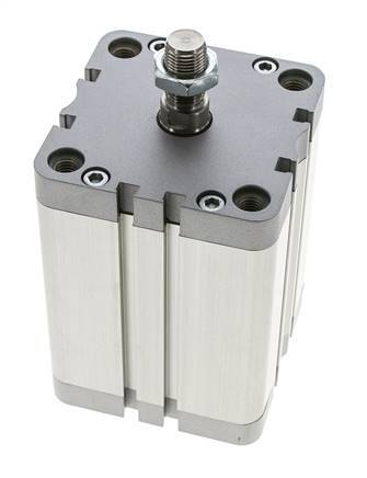 ISO 21287 Vérin Compact à Double Effet 80-80mm - Magnétique - Tige Filetée