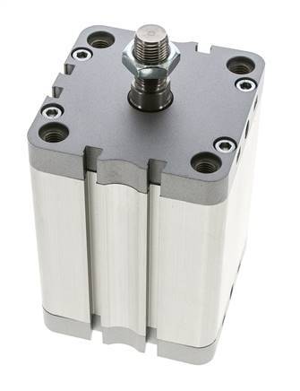 ISO 21287 Vérin Compact à Double Effet 80-80mm - Magnétique - Tige Filetée