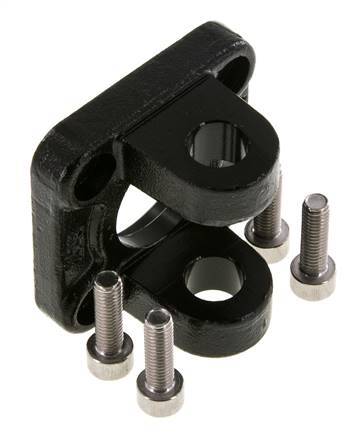 Chape femelle 40 mm ISO 15552 ISO 21287 Acier bruni