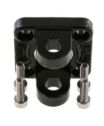 Chape femelle 40 mm ISO 15552 ISO 21287 Acier bruni