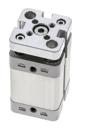 ISO 21287 Vérin Compact à Double Effet 20-20mm - Magnétique - Non Rotatif