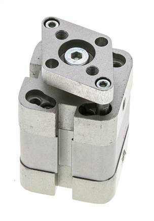 ISO 21287 Vérin Compact à Double Effet 25-10mm - Magnétique - Non Rotatif