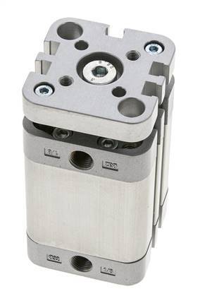 ISO 21287 Vérin Compact à Double Effet 32-30mm - Magnétique - Non Rotatif