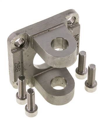 Chape femelle 63 mm ISO 15552 ISO 21287 Acier inoxydable 316 (1.4401)