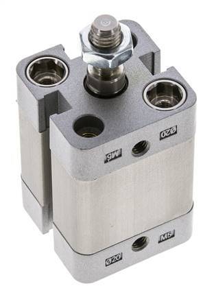 ISO 21287 Compact Single Acting Cylinder 20-15mm - Magnetic - Male Rod