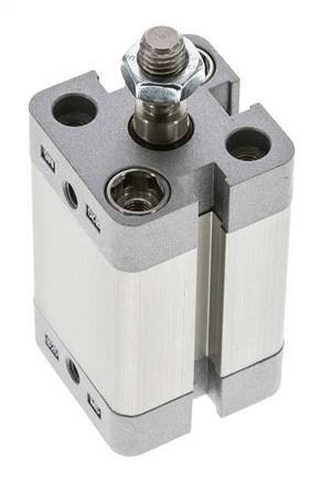 ISO 21287 Vérin Compact Simple Effet 20-25mm - Magnétique - Tige Filetée