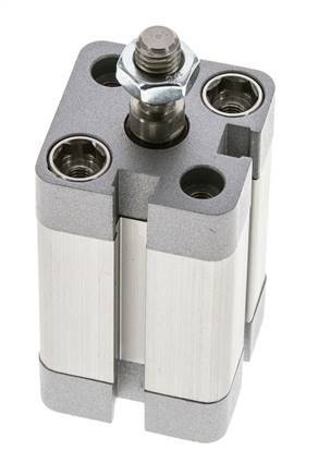 ISO 21287 Vérin Compact Simple Effet 20-25mm - Magnétique - Tige Filetée