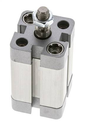 ISO 21287 Vérin Compact Simple Effet 20-25mm - Magnétique - Tige Filetée