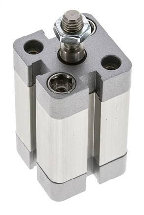 ISO 21287 Vérin Compact Simple Effet 20-25mm - Magnétique - Tige Filetée