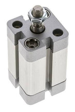 ISO 21287 Vérin Compact Simple Effet 20-25mm - Magnétique - Tige Filetée