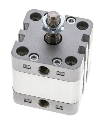 ISO 21287 Compact Single Acting Cylinder 40-10mm - Magnetic - Male Rod