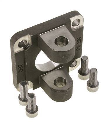 Clevis Female 80 mm ISO 15552 ISO 21287 Stainless steel 316 (1.4401)