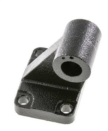 Chape mâle coudée à droite 63 mm ISO 15552 ISO 21287 Acier bruni