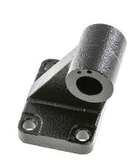 Chape mâle coudée à droite 63 mm ISO 15552 ISO 21287 Acier bruni