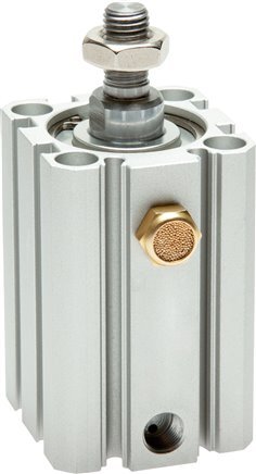 ISO 21287 Vérin Compact Simple Effet 40-5mm - Magnétique - Tige Filetée