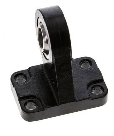 Chape sphérique mâle coudée à droite 40 mm Acier ISO 15552 et 21287