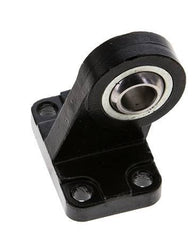 Chape sphérique mâle coudée à droite 40 mm Acier ISO 15552 et 21287