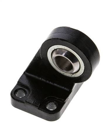 Chape sphérique mâle coudée à droite 40 mm Acier ISO 15552 et 21287