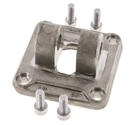 Chape femelle 100 mm ISO 15552 ISO 21287 Acier inoxydable 316 (1.4401)