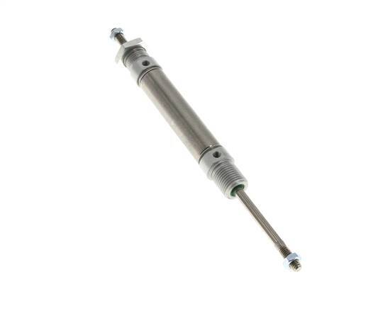 ISO 6432 Vérin Rond à Double Effet 16-40mm - Magnétique - Tige Filetée Double