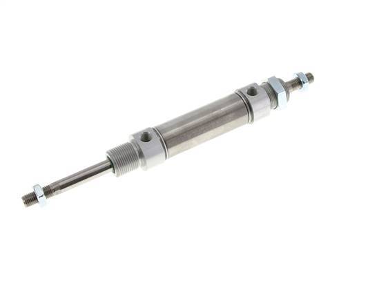 ISO 6432 Vérin Rond à Double Effet 25-40mm - Magnétique - Tige Filetée Double