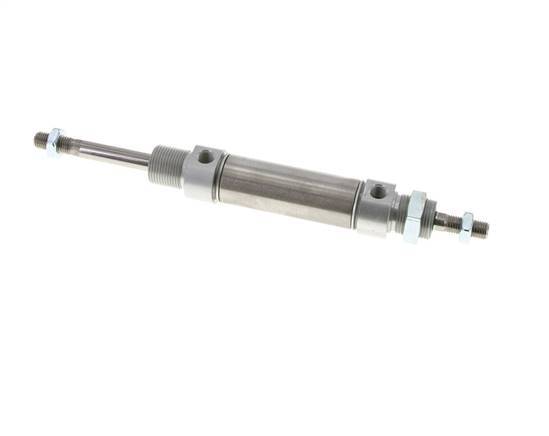 ISO 6432 Vérin Rond à Double Effet 25-40mm - Magnétique - Tige Filetée Double