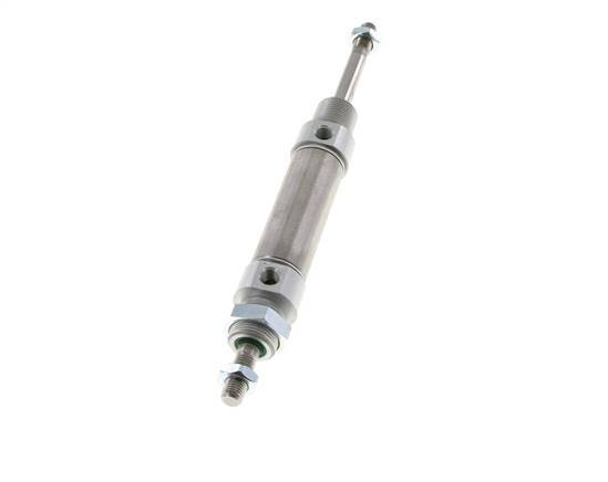 ISO 6432 Vérin Rond à Double Effet 25-40mm - Magnétique - Tige Filetée Double